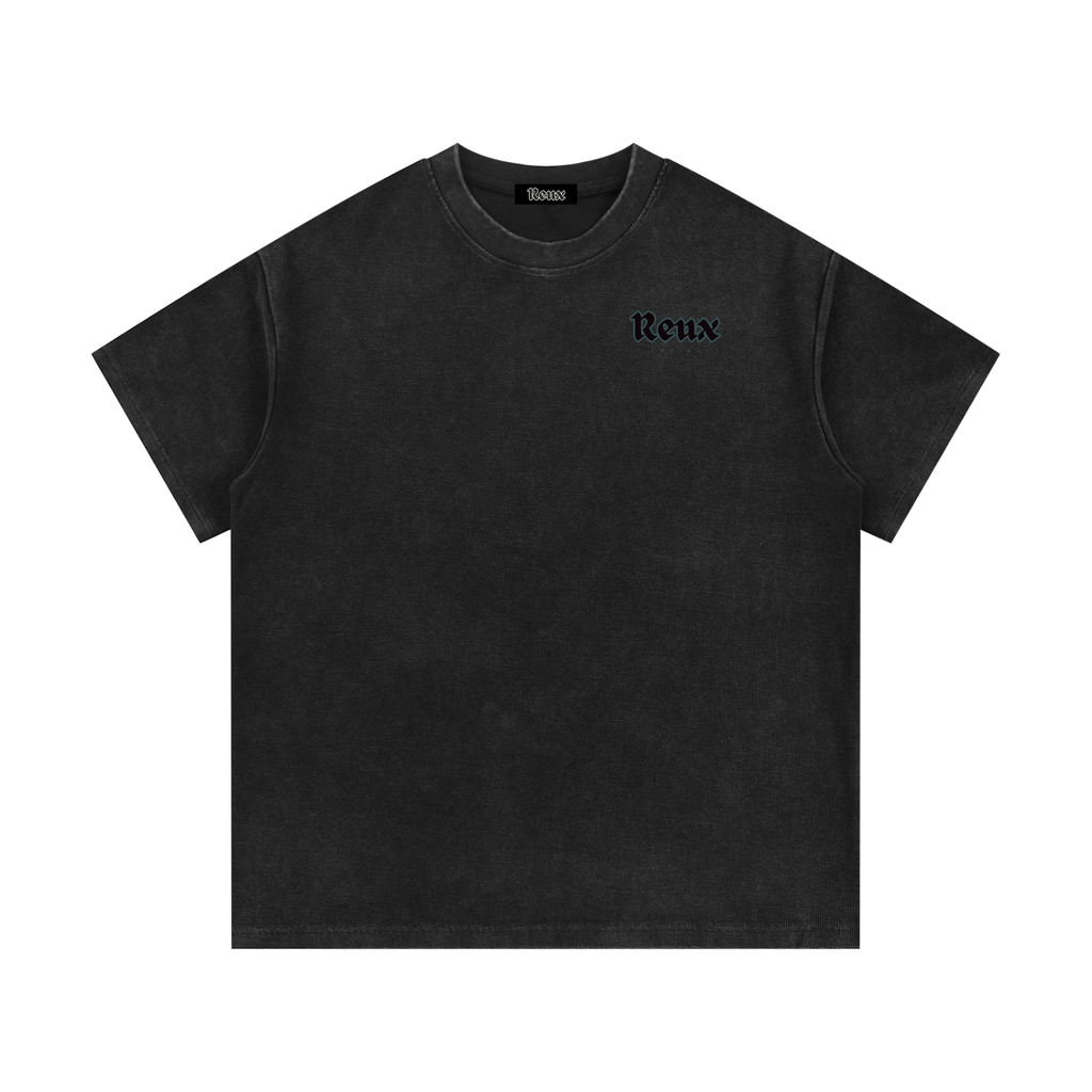 Waffle Knit Tee. SourBtch (faded blue)