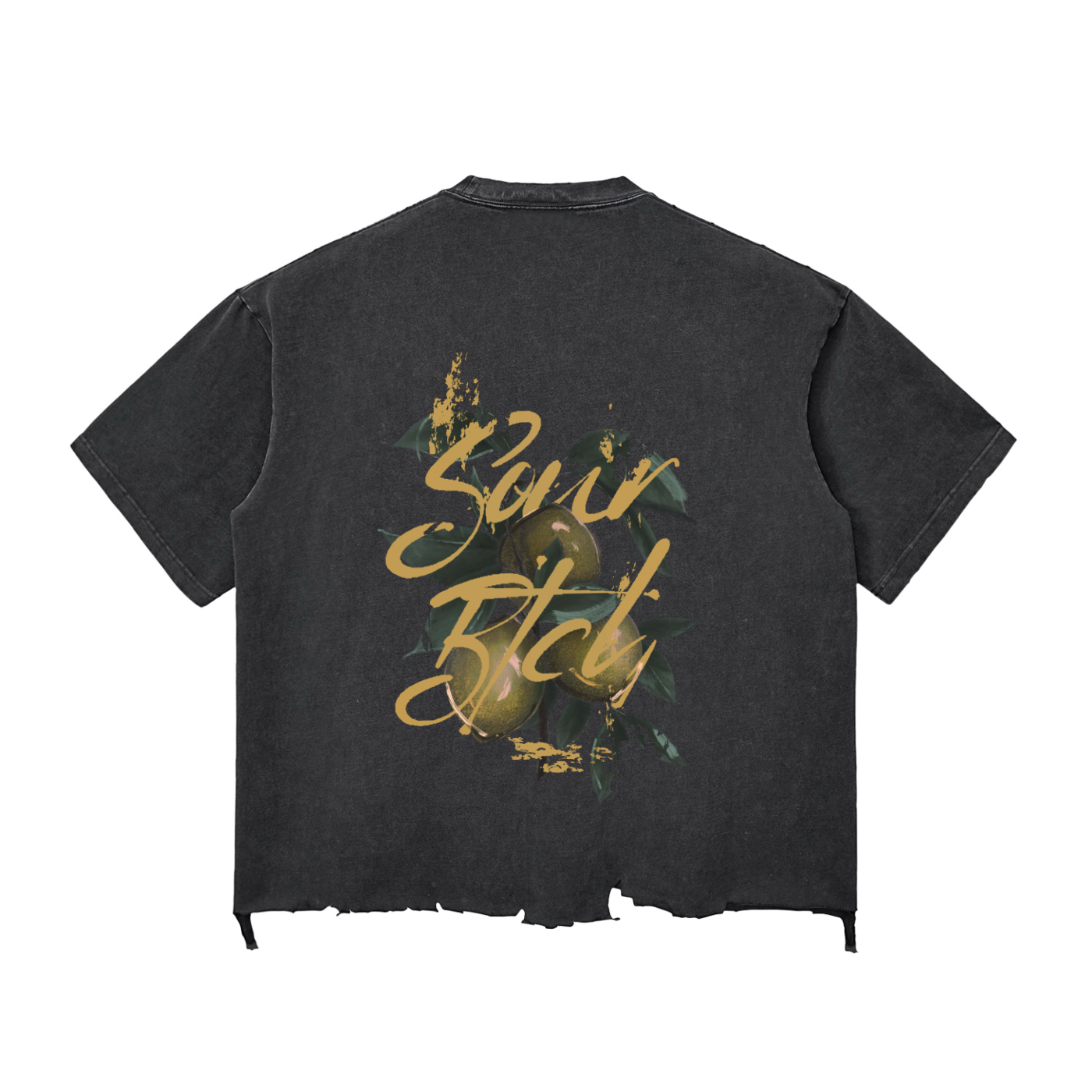 SourBtch Raw-Hem Boxy Tee