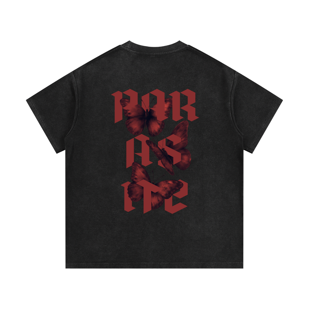 Waffle Knit Tee. Parasite Red
