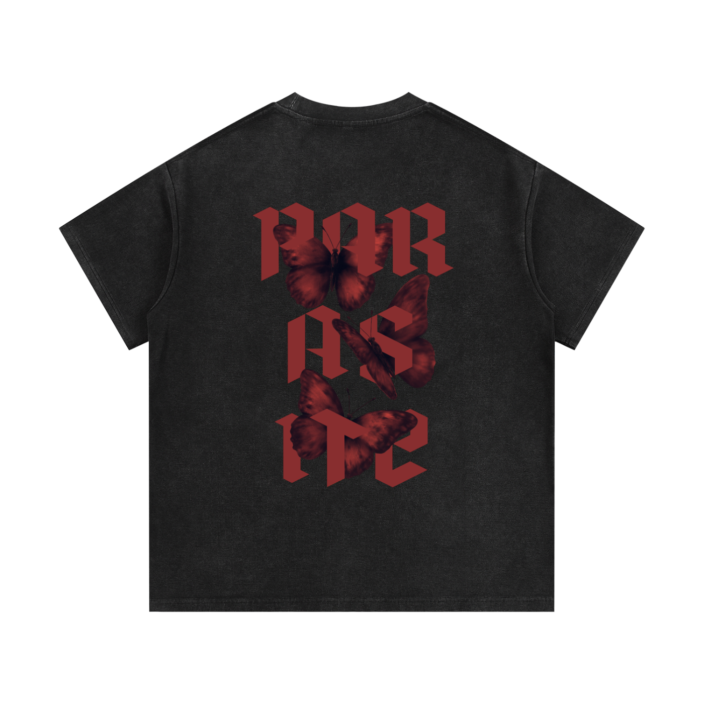 Waffle Knit Tee. Parasite Red
