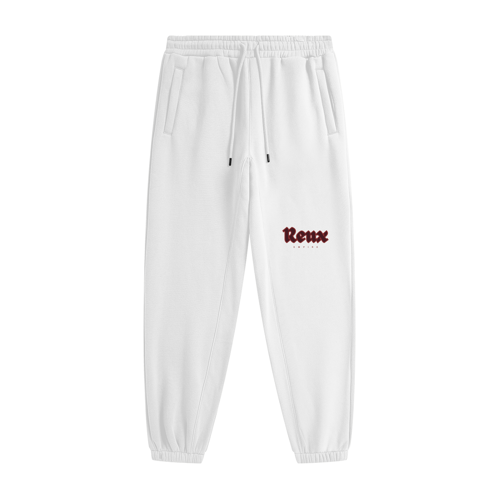Cuffed Heavyweight logo Joggers (red)