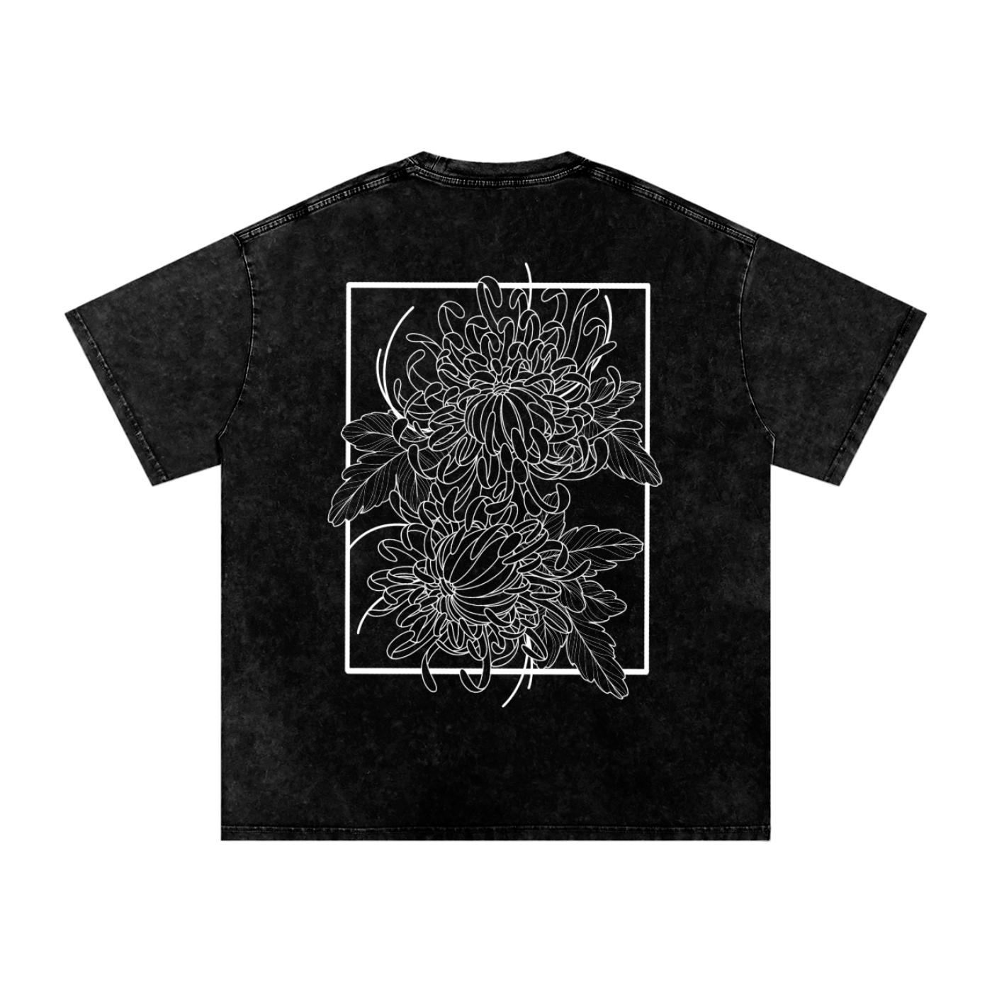 Snow Washed Oversized Tee. Chrysanthemum