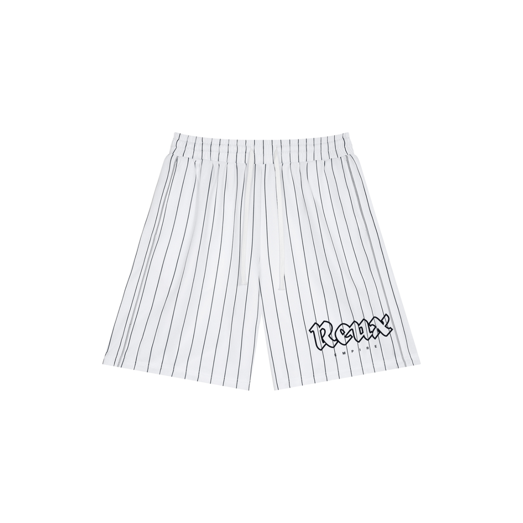 Striped Loose Fit white Shorts