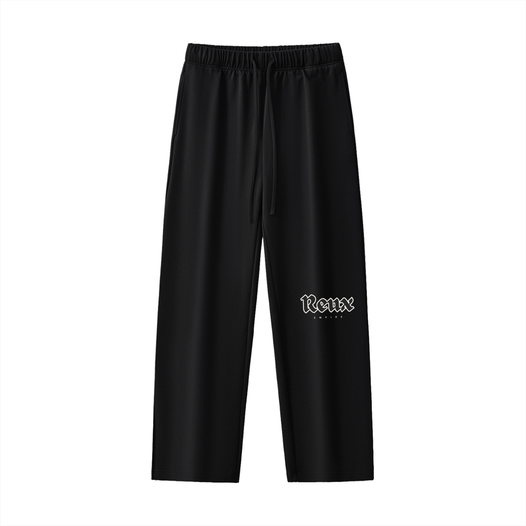 Heavyweight Straight-Leg Logo Sweatpants (white)