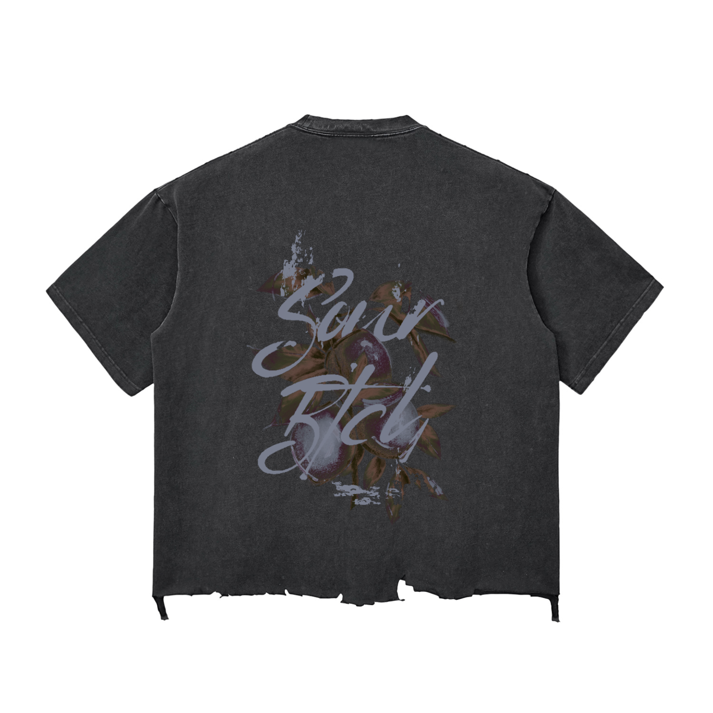 Sour Btch (blue) Raw-Hem Boxy Tee