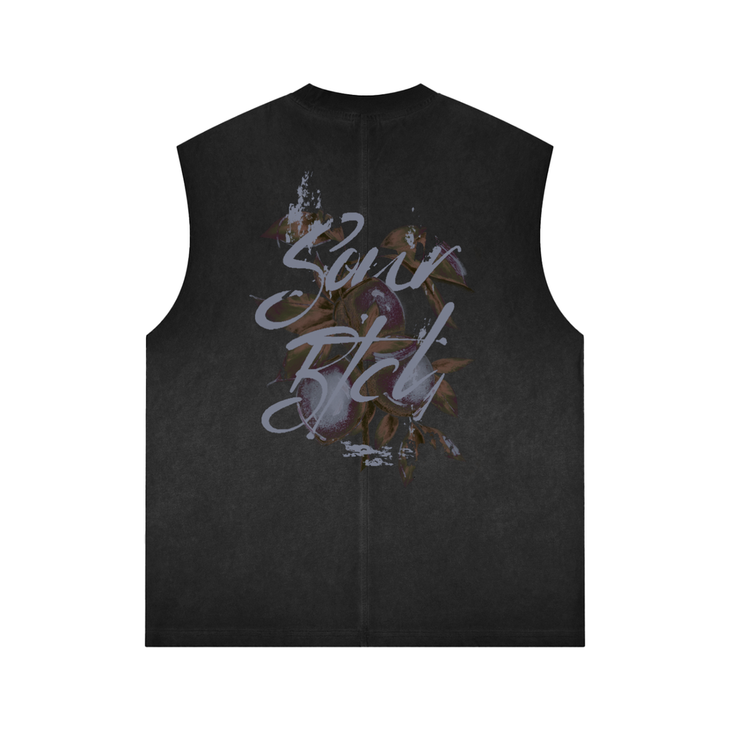 Reverse Washed Tank. SourBtch (faded blue)