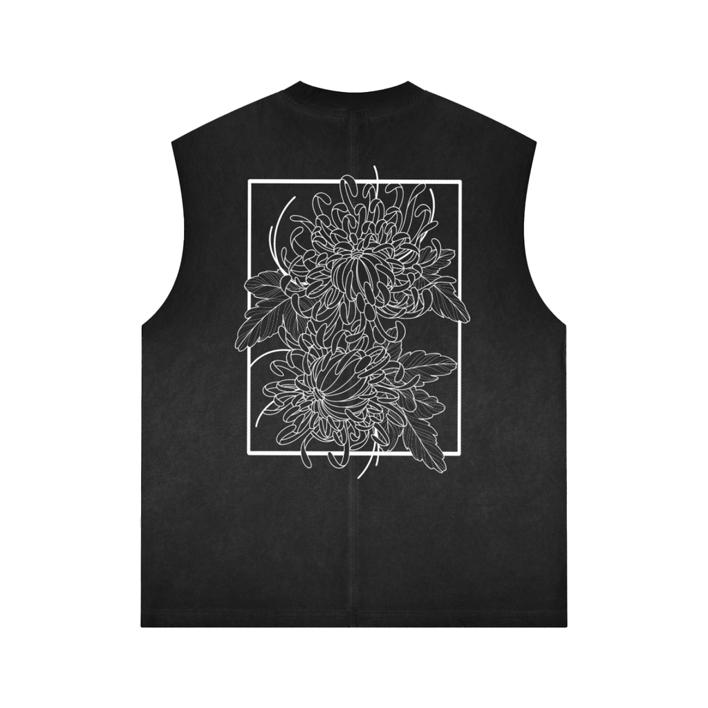 Reverse Washed Tank. Chrysanthemum