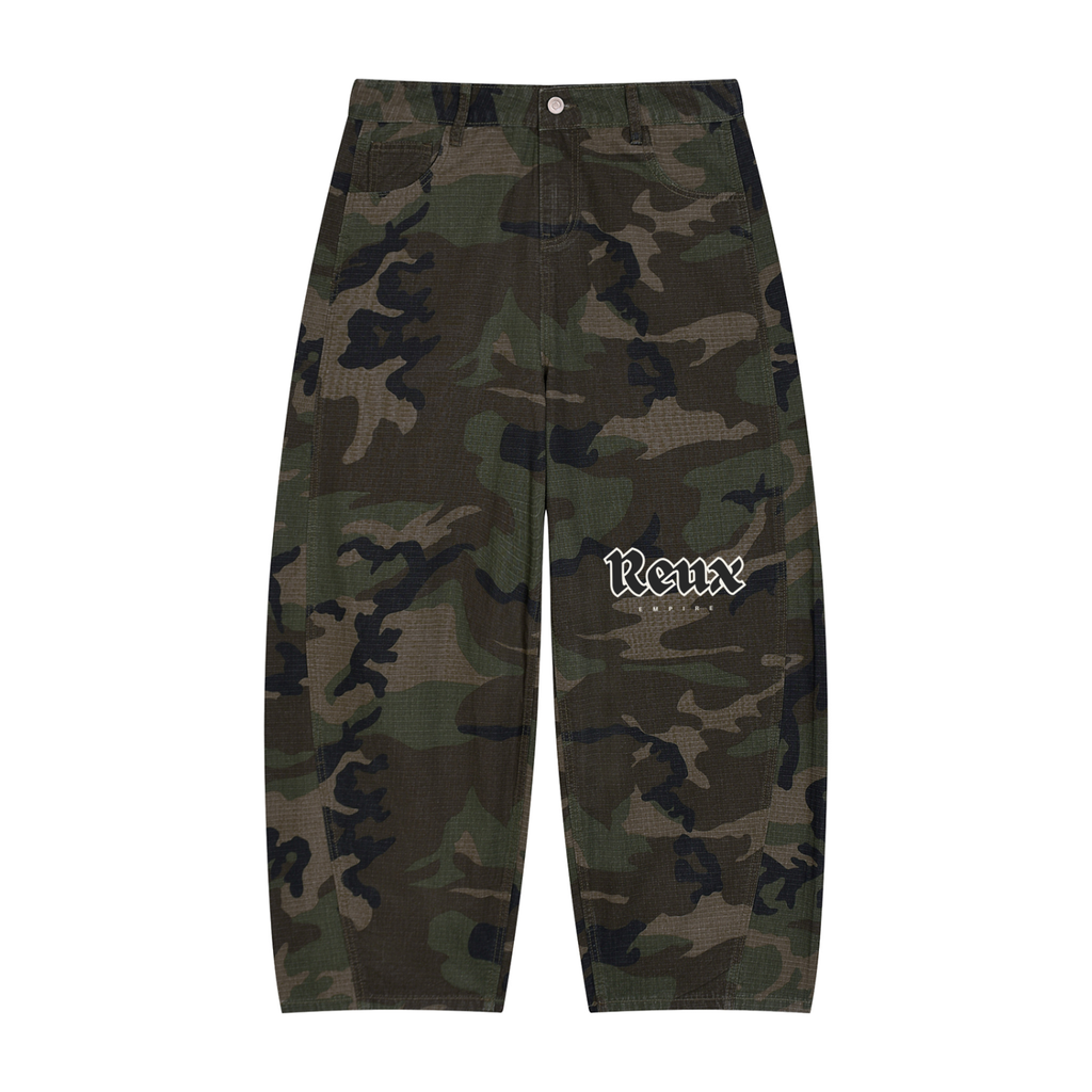 Camo Barrel Leg Cargos