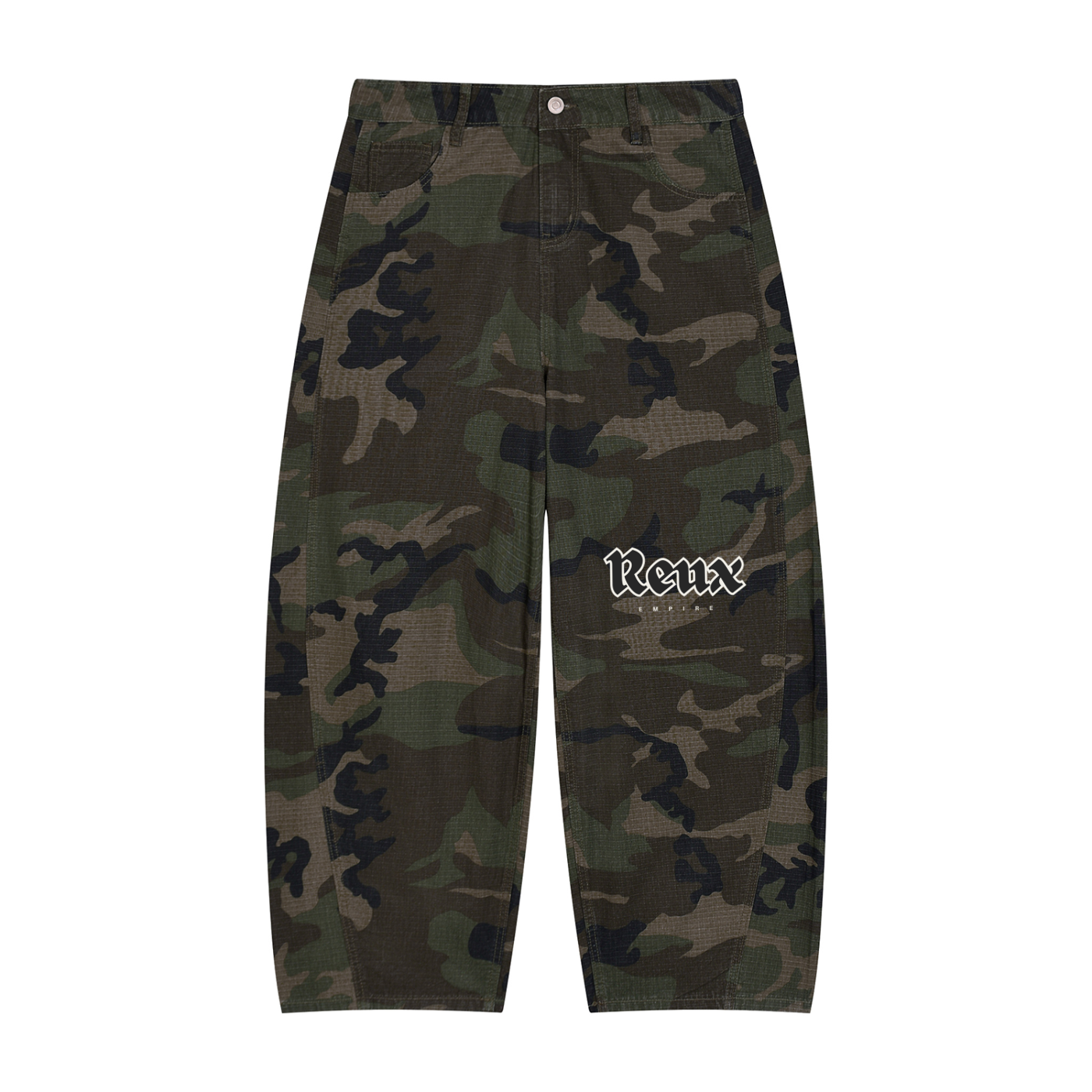 Camo Barrel Leg Cargos