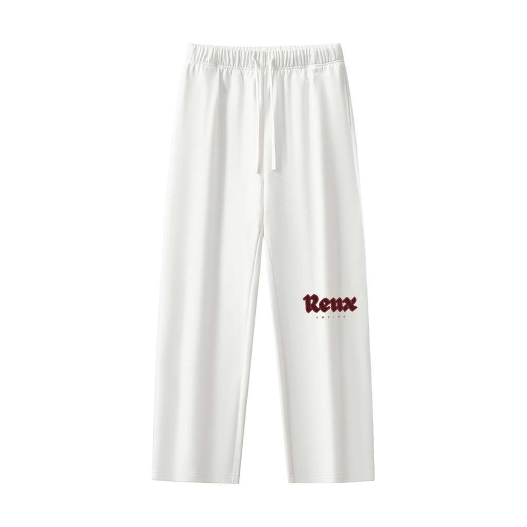 Heavyweight Straight-Leg Logo Sweatpants (Red)