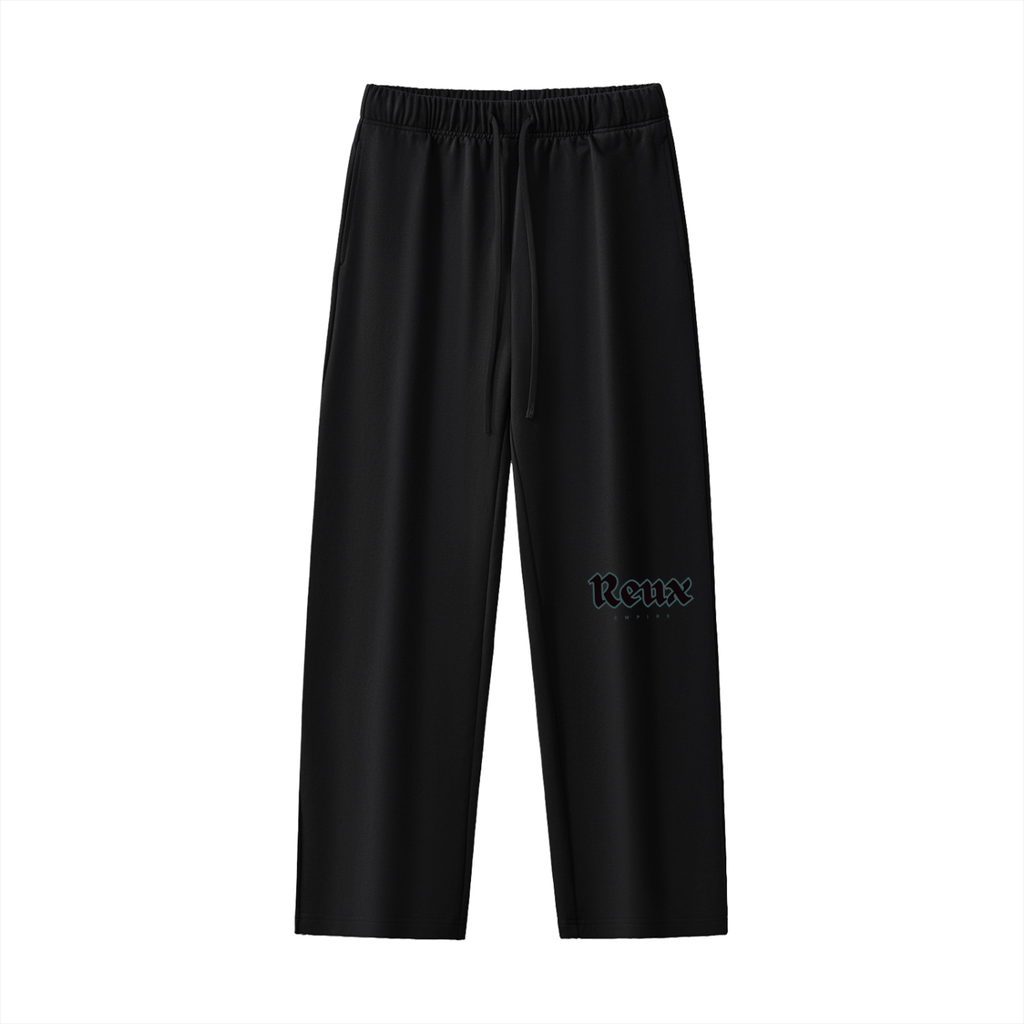 Heavyweight Straight-Leg Logo Sweatpants (faded blue)