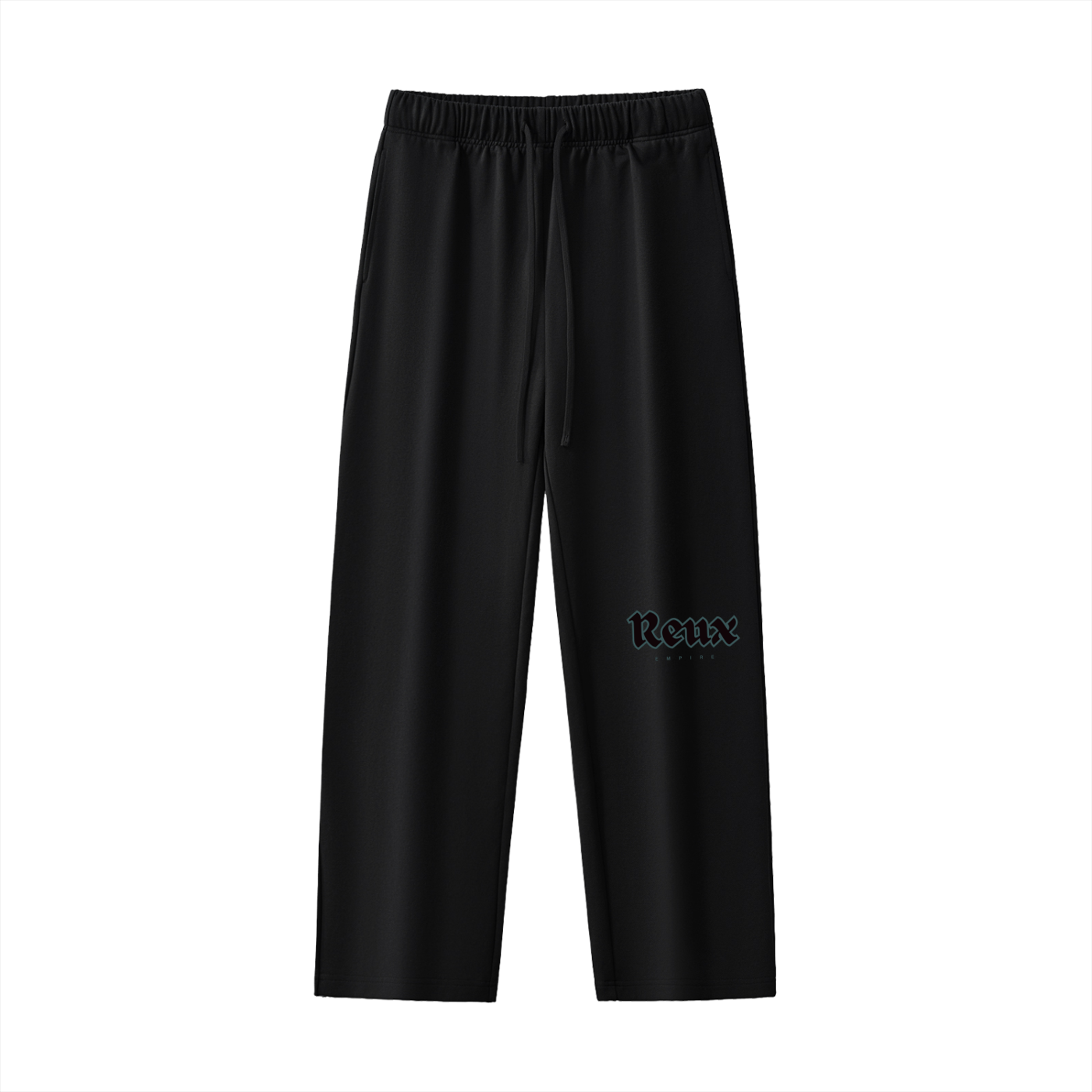 Heavyweight Straight-Leg Logo Sweatpants (faded blue)