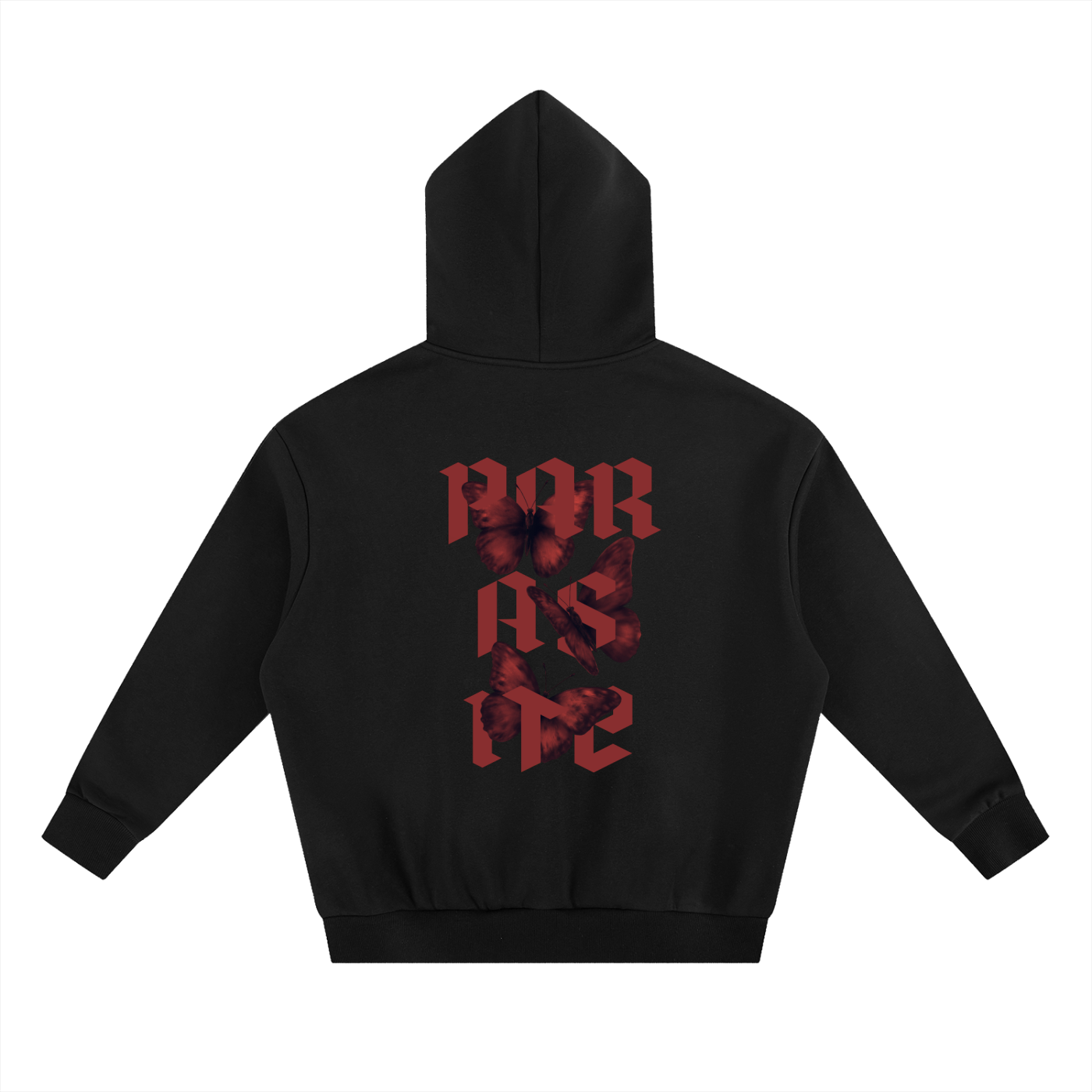 Heavyweight Boxy Hoodie. Parasite Red