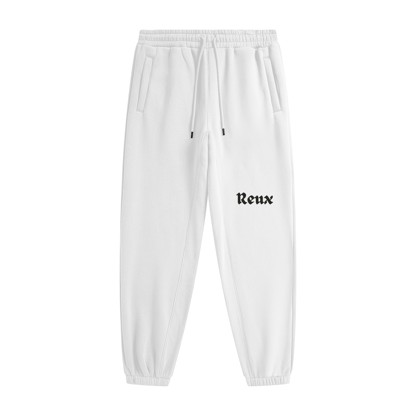 Cuffed Heavyweight logo Joggers (white)