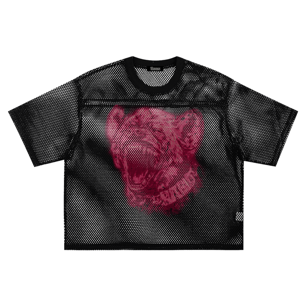See-through Boxy Net Tee. Hyena