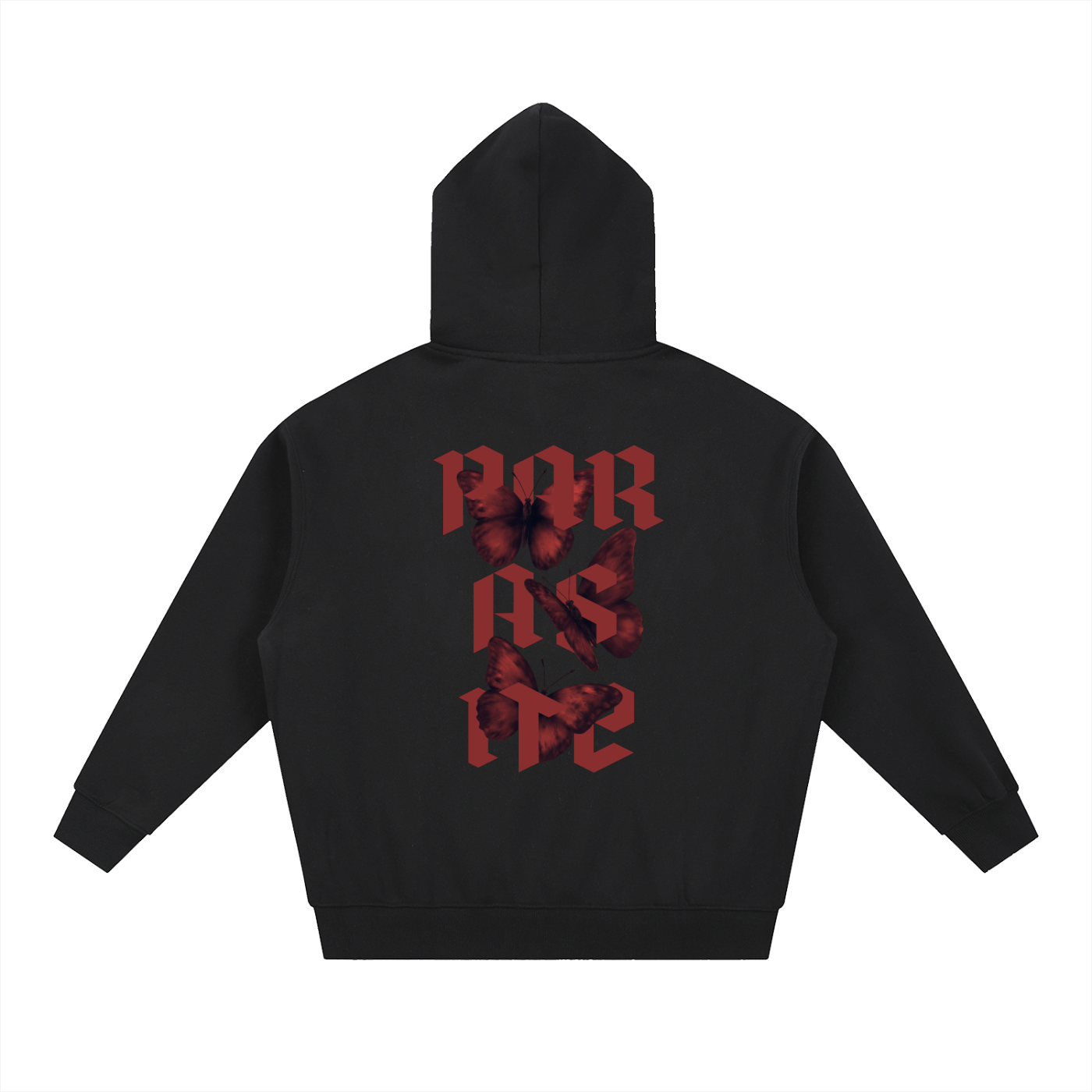 Oversized Boxy Zoodie. Parasite Red