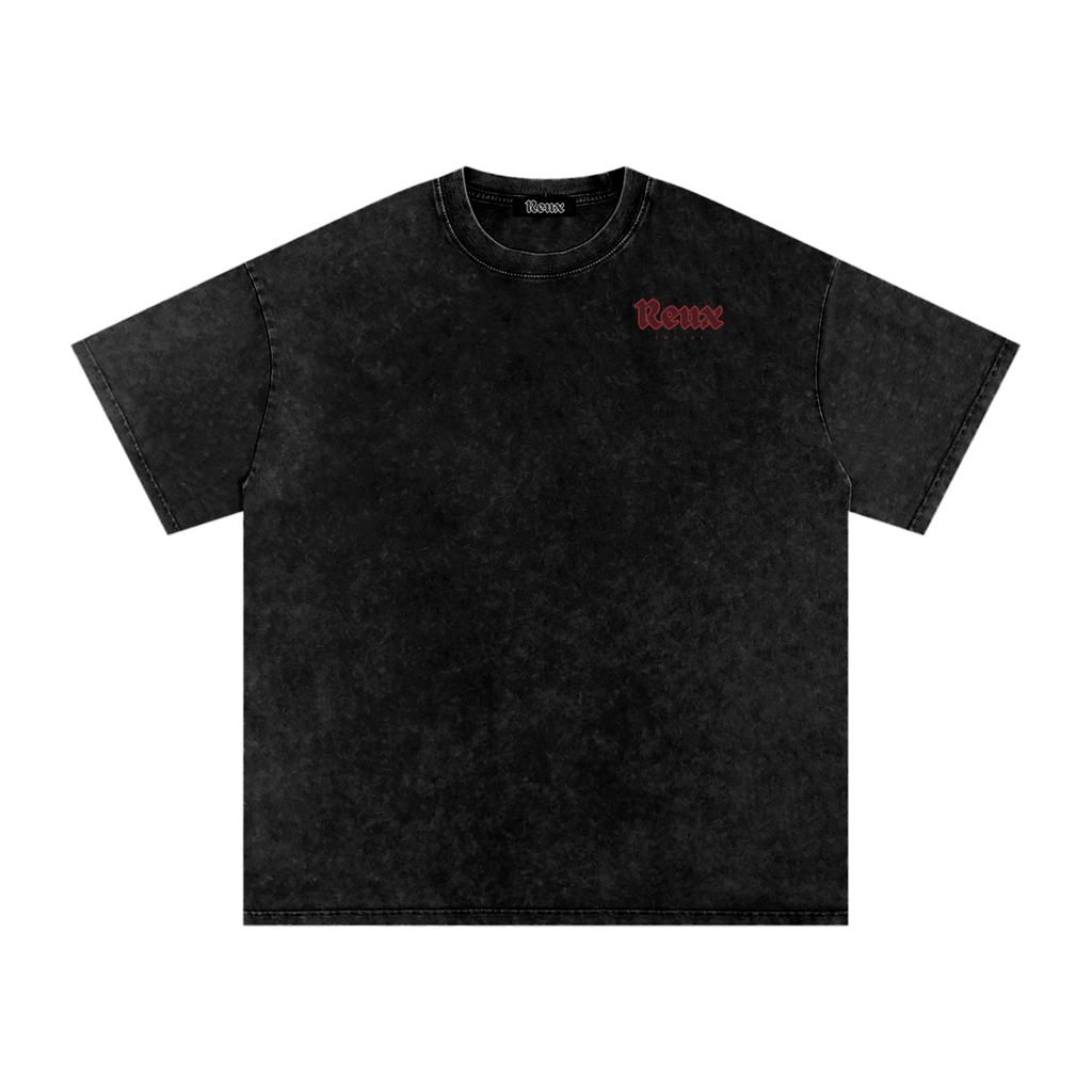 Snow Washed Oversized Tee. Parasite Red