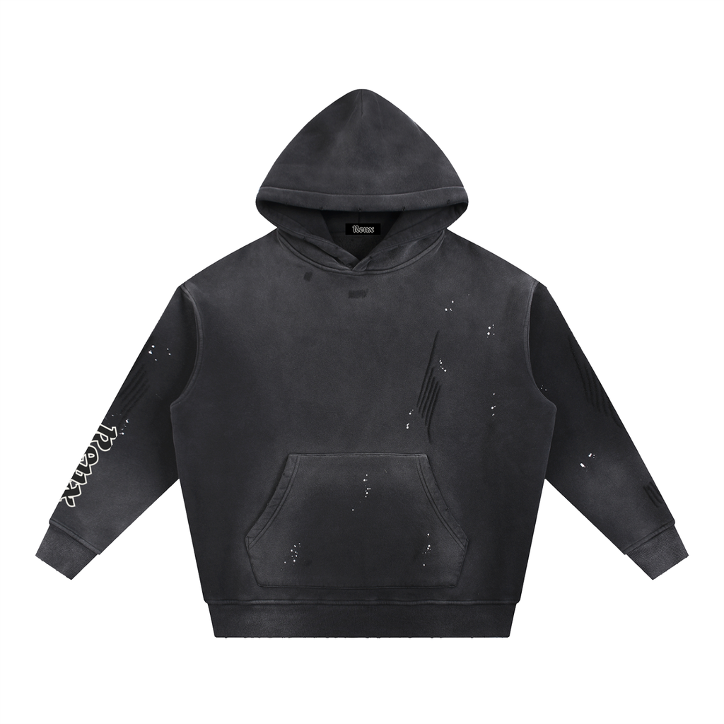 Vintage Wash SourBtch Frayed Hoodie (blue)
