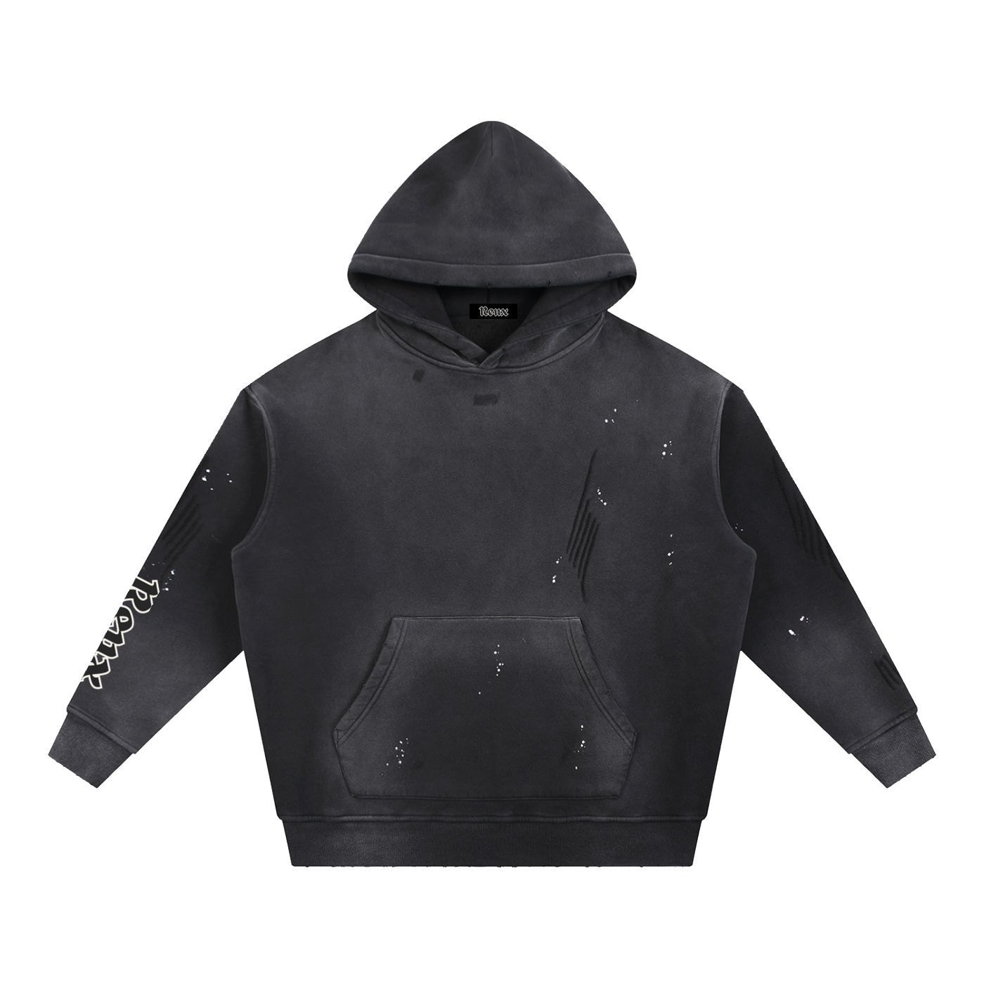 Vintage Wash SourBtch Frayed Hoodie (blue)