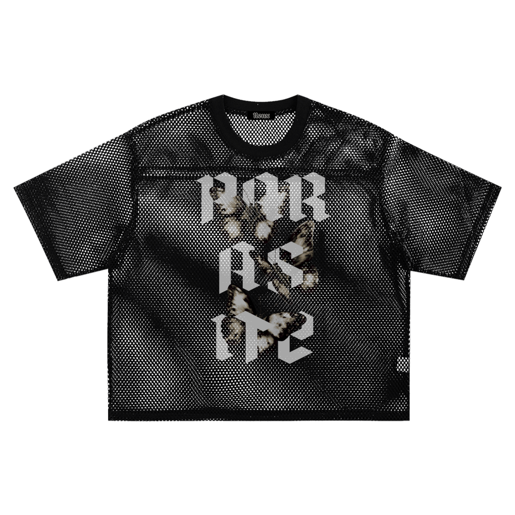See-through Boxy Net Tee. Parasite White