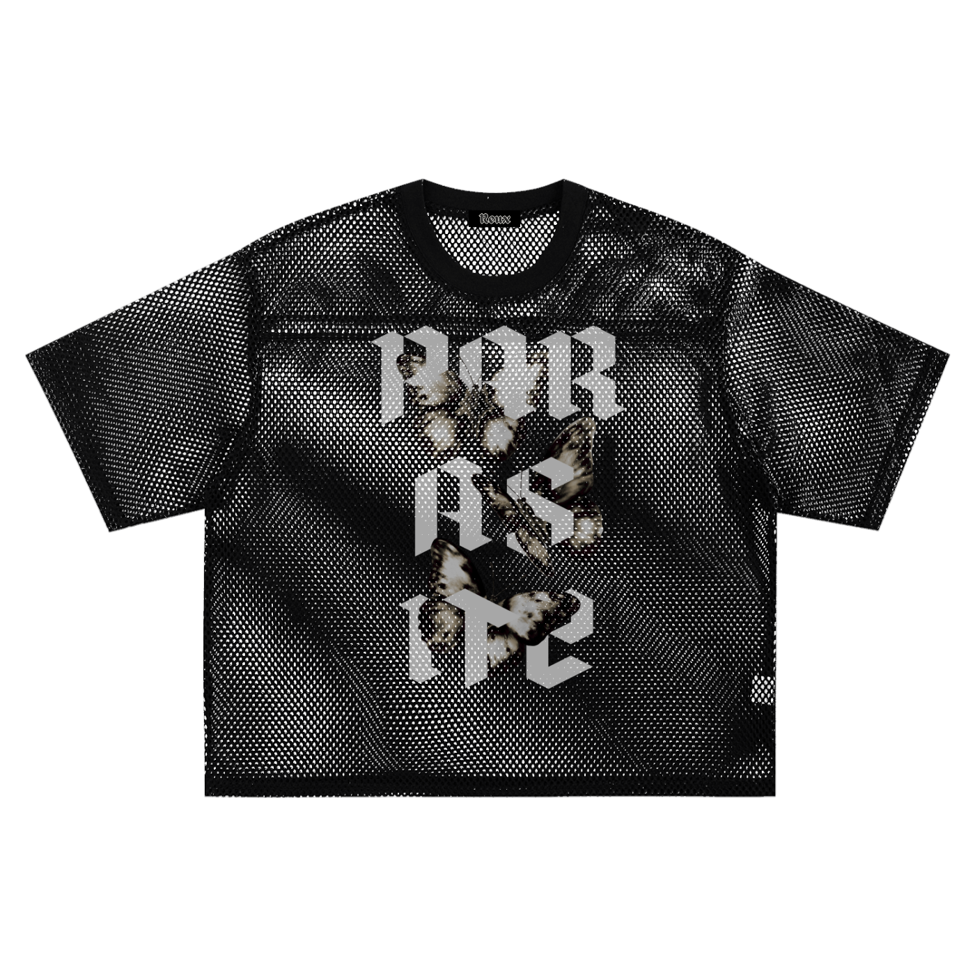 See-through Boxy Net Tee. Parasite White