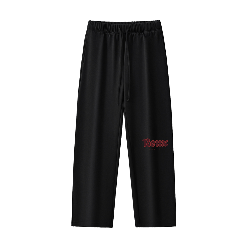 Heavyweight Straight-Leg Logo Sweatpants (Red)