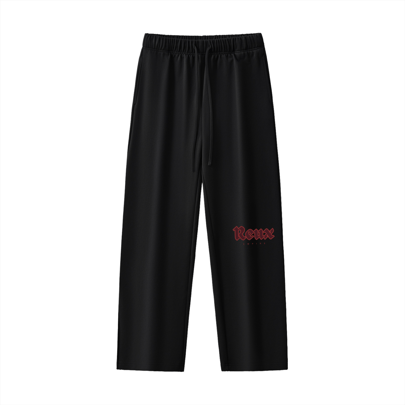Heavyweight Straight-Leg Logo Sweatpants (Red)